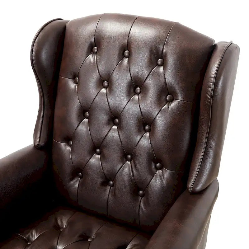 Fauteuil de bureau exécutif pivotant à dossier haut capitonné – Similicuir, 1 personne