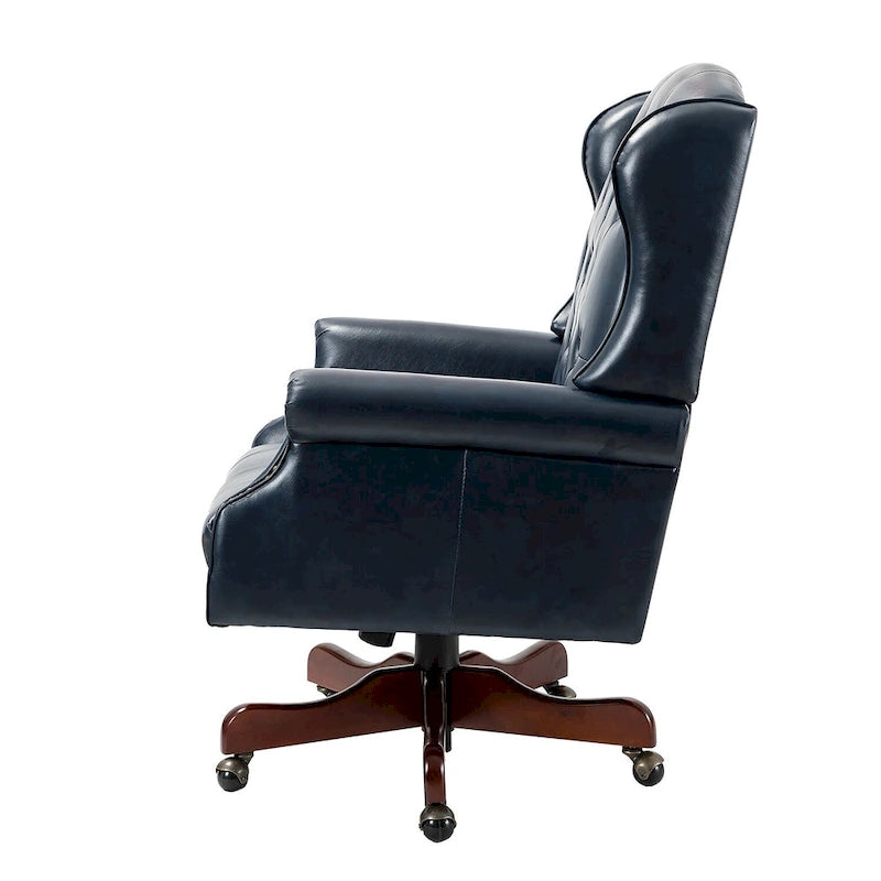 Fauteuil de bureau exécutif pivotant à dossier haut capitonné – Similicuir, 1 personne