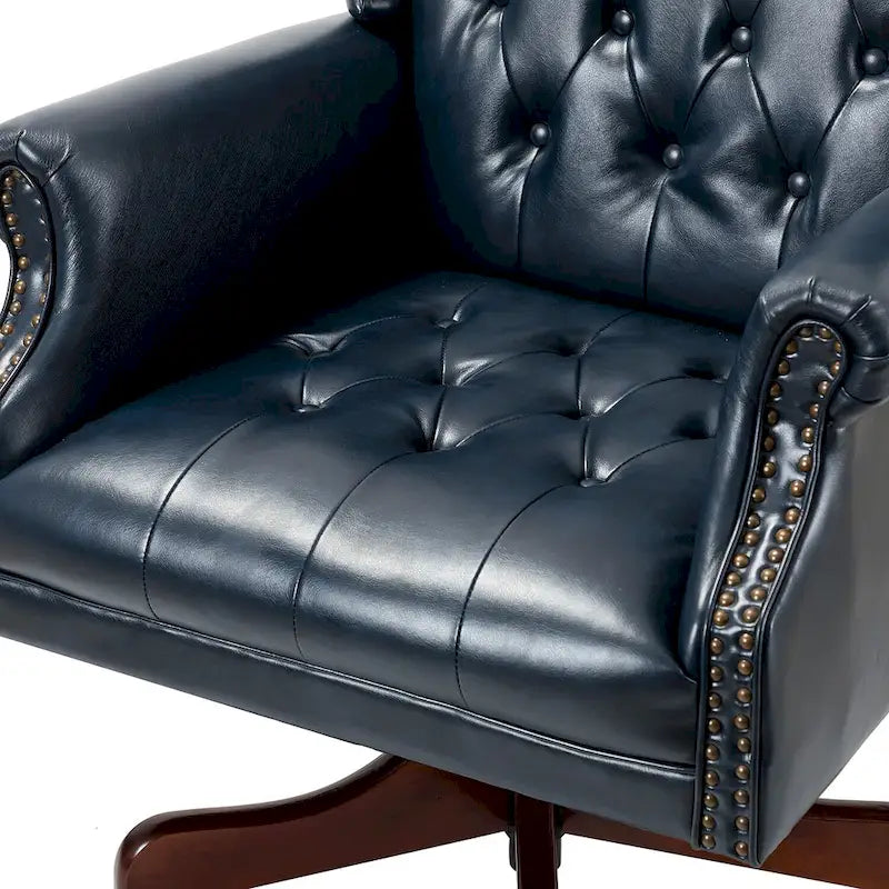 Fauteuil de bureau exécutif pivotant à dossier haut capitonné – Similicuir, 1 personne