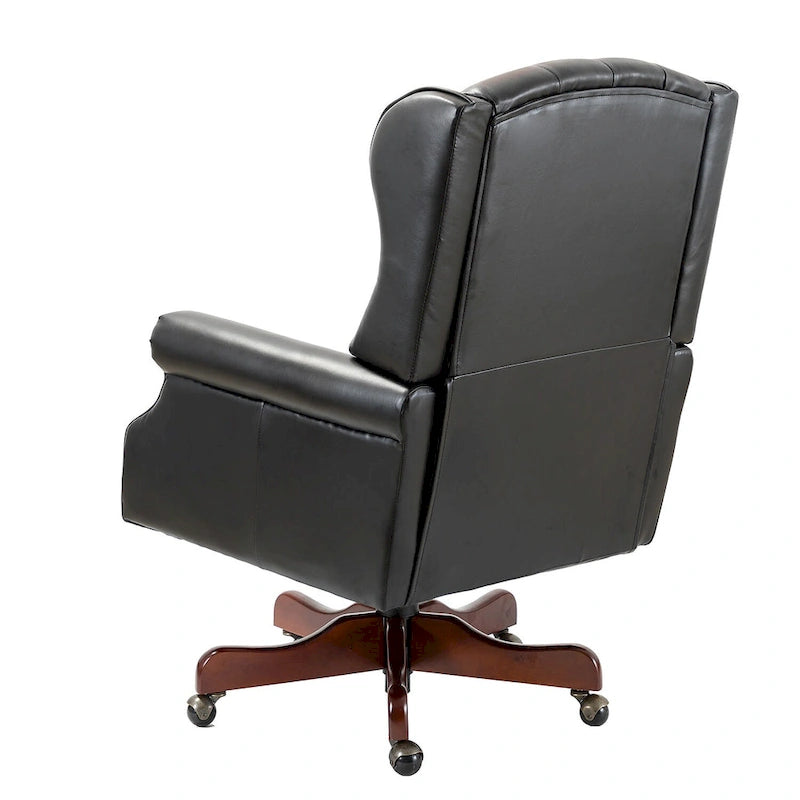Fauteuil de bureau exécutif pivotant à dossier haut capitonné – Similicuir, 1 personne