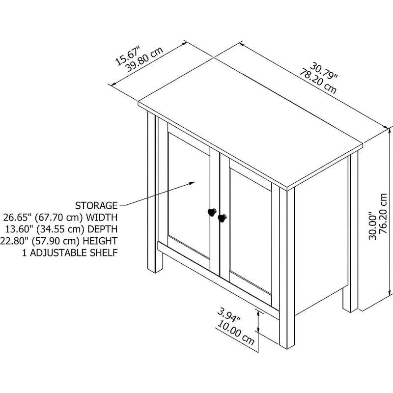 Meuble de Rangement d'Appoint Mayfield avec Portes par Bush Furniture