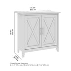 Meuble de rangement 2 portes style ferme Cape Cod Gris / Gris lavé / Chêne blanc pur avec accents en X, à usage unique