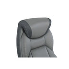 Fauteuil de bureau de direction en cuir reconstitué taupe / noir / anthracite, simple