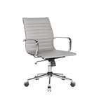 Chaise de bureau pivotante côtelée gris/blanc/noir/vert/marron avec accoudoirs, individuelle
