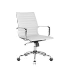 Chaise de bureau pivotante côtelée gris/blanc/noir/vert/marron avec accoudoirs, individuelle