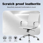 Chaise de bureau pivotante côtelée gris/blanc/noir/vert/marron avec accoudoirs, individuelle