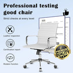 Chaise de bureau pivotante côtelée gris/blanc/noir/vert/marron avec accoudoirs, individuelle