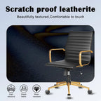 Chaise de bureau pivotante côtelée gris/blanc/noir/vert/marron avec accoudoirs, individuelle