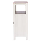 Meuble de rangement 2 portes blanc et marron