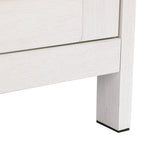 Meuble de rangement 2 portes blanc et marron