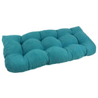 Coussin de banc en microsuède à dossier arrondi bleu aqua/multicolore – 1 à 2 personnes