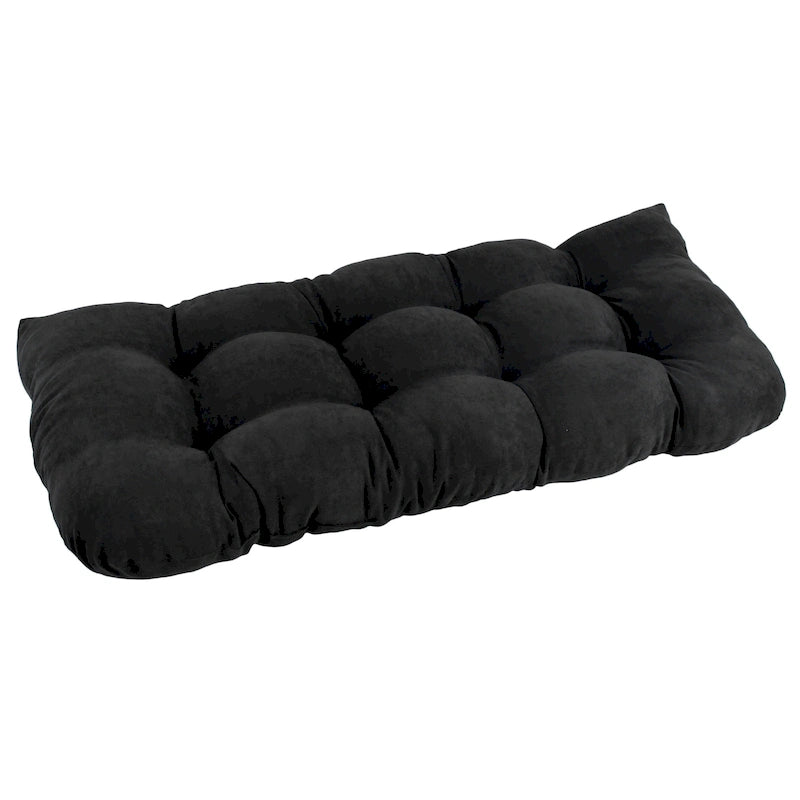 Coussin de banc en microsuède à dossier arrondi bleu aqua/multicolore – 1 à 2 personnes