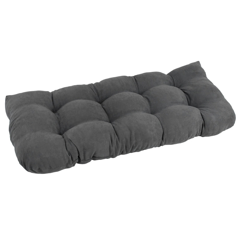Coussin de banc en microsuède à dossier arrondi bleu aqua/multicolore – 1 à 2 personnes