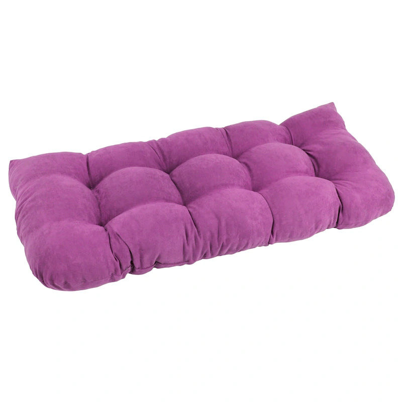 Coussin de banc en microsuède à dossier arrondi bleu aqua/multicolore – 1 à 2 personnes