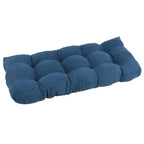 Coussin de banc en microsuède à dossier arrondi bleu aqua/multicolore – 1 à 2 personnes