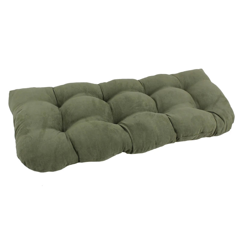 Coussin de banc en microsuède à dossier arrondi bleu aqua/multicolore – 1 à 2 personnes