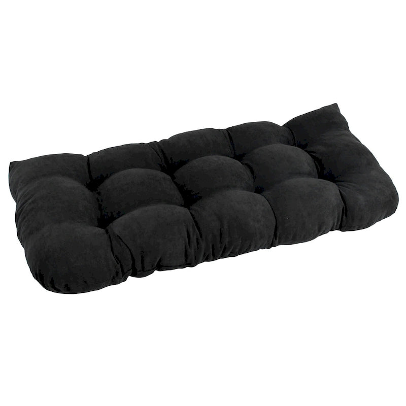 Coussin de banc en microsuède à dossier arrondi bleu aqua/multicolore – 1 à 2 personnes