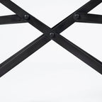 Chaise de salle à manger pliante en cuir véritable noir, simple, 50 cm L x 55 cm P x 84 cm H