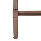 Table d'appoint carrée accent marron / noire / blanche vieillie pour 1 personne