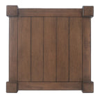 Table d'appoint carrée accent marron / noire / blanche vieillie pour 1 personne
