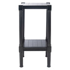 Table d'appoint carrée accent marron / noire / blanche vieillie pour 1 personne