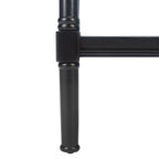 Table d'appoint carrée accent marron / noire / blanche vieillie pour 1 personne