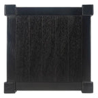 Table d'appoint carrée accent marron / noire / blanche vieillie pour 1 personne