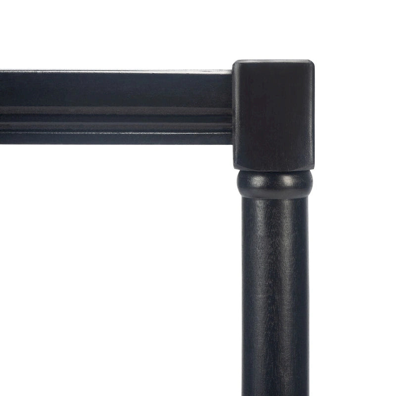 Table d'appoint carrée accent marron / noire / blanche vieillie pour 1 personne
