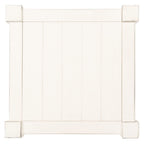 Table d'appoint carrée accent marron / noire / blanche vieillie pour 1 personne