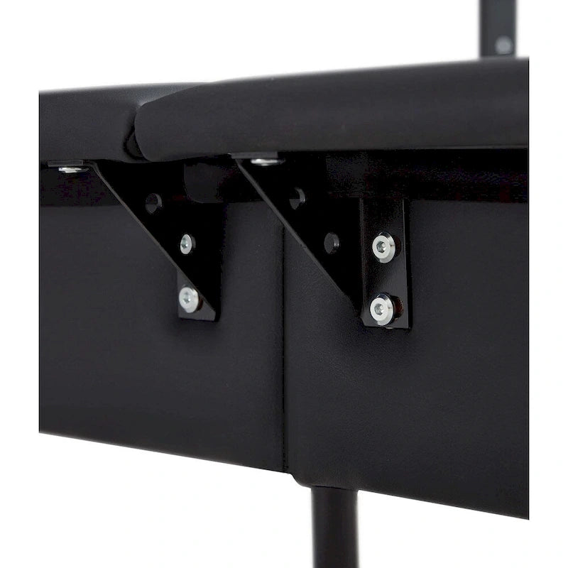 Lit plateforme capitonné noir/blanc avec éclairage LED de détection, Double/Queen, Pour 1-2 personnes