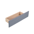 Lit de repos en lin vert/gris avec lit gigogne, 3 couchages