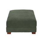 Poufs tapissés en velours côtelé, lot de 2 – Beige / Vert / Orange / Gris / Gris clair / Vert chasseur