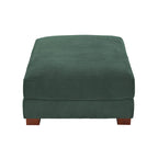 Poufs tapissés en velours côtelé, lot de 2 – Beige / Vert / Orange / Gris / Gris clair / Vert chasseur
