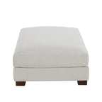 Poufs tapissés en velours côtelé, lot de 2 – Beige / Vert / Orange / Gris / Gris clair / Vert chasseur