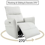 Fauteuil inclinable pivotant et berçant MERAX 270 avec ports USB