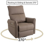 Fauteuil inclinable pivotant et berçant MERAX 270 avec ports USB