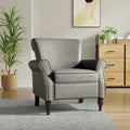 Fauteuil d'appoint en similicuir gris/noir/marron, une place