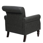 Fauteuil d'appoint en similicuir gris/noir/marron, une place