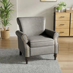 Fauteuil d'appoint en similicuir gris/noir/marron, une place