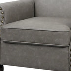 Fauteuil d'appoint en similicuir gris/noir/marron, une place