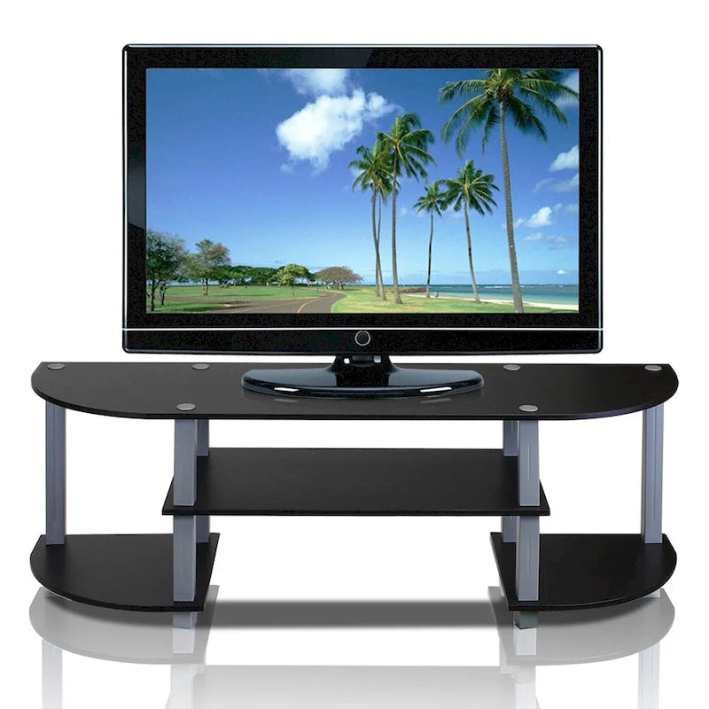 Meuble TV large multicolore, style contemporain, convient aux téléviseurs de 32 à 42 po, assemblage par 1 personne
