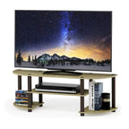 Meuble TV large multicolore, style contemporain, convient aux téléviseurs de 32 à 42 po, assemblage par 1 personne