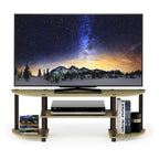 Meuble TV large multicolore, style contemporain, convient aux téléviseurs de 32 à 42 po, assemblage par 1 personne