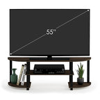 Meuble TV large multicolore, style contemporain, convient aux téléviseurs de 32 à 42 po, assemblage par 1 personne