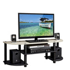 Meuble TV large multicolore, style contemporain, convient aux téléviseurs de 32 à 42 po, assemblage par 1 personne