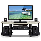 Meuble TV large multicolore, style contemporain, convient aux téléviseurs de 32 à 42 po, assemblage par 1 personne