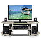 Meuble TV large multicolore, style contemporain, convient aux téléviseurs de 32 à 42 po, assemblage par 1 personne