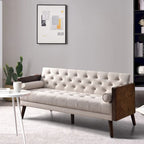 Canapé-lit futon convertible beige, 2 places