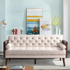 Canapé-lit futon convertible beige, 2 places