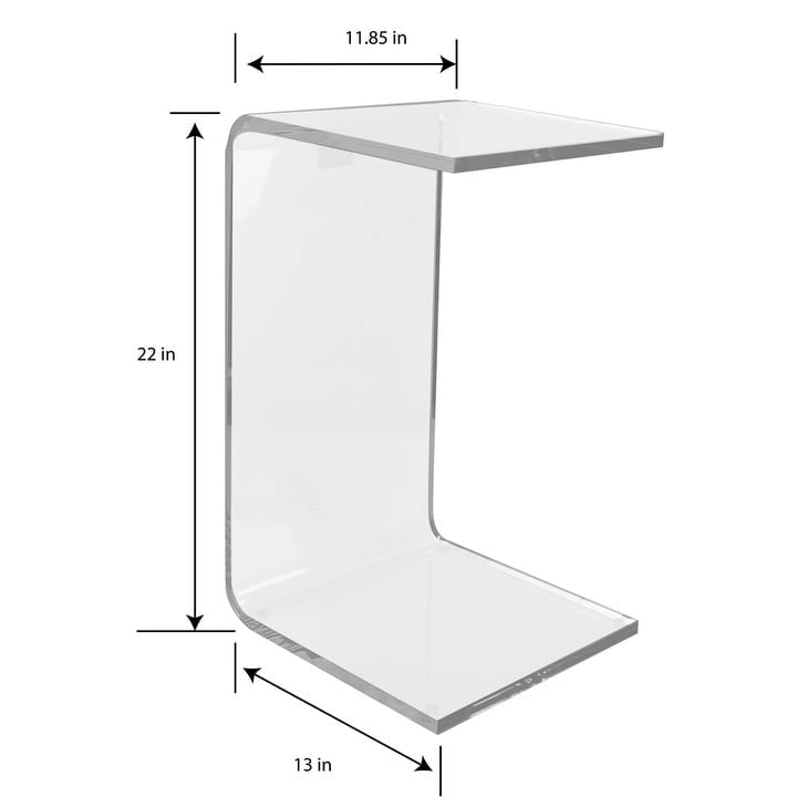 Table d'appoint en acrylique transparent, simple, minimaliste